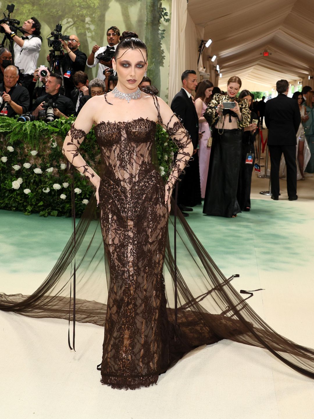 Emma Chamberlain attends The 2024 Met Gala Celebrating "Sleeping Beauties: Reawakening Fashion" at The Metropolitan Museum of Art on May 06, 2024