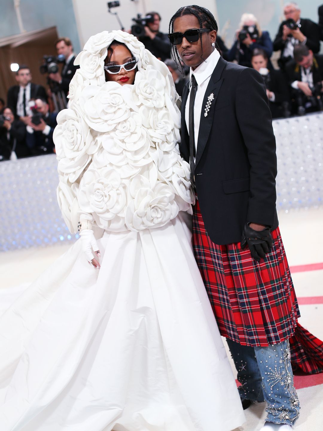 Rihanna and A$AP Rocky at the 2023 Met Gala