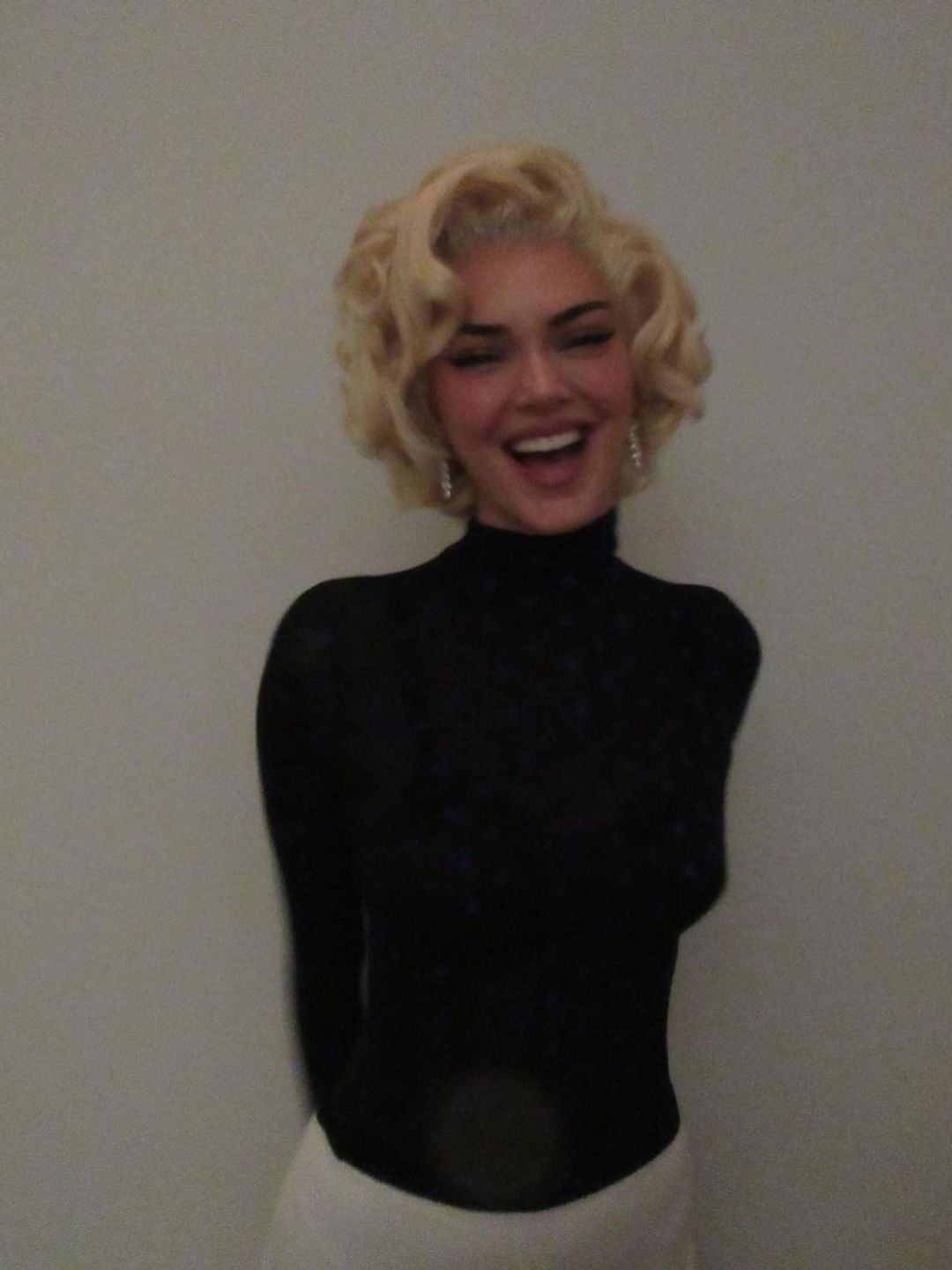 Kendall Jenner dressed as Marilyn Monroe