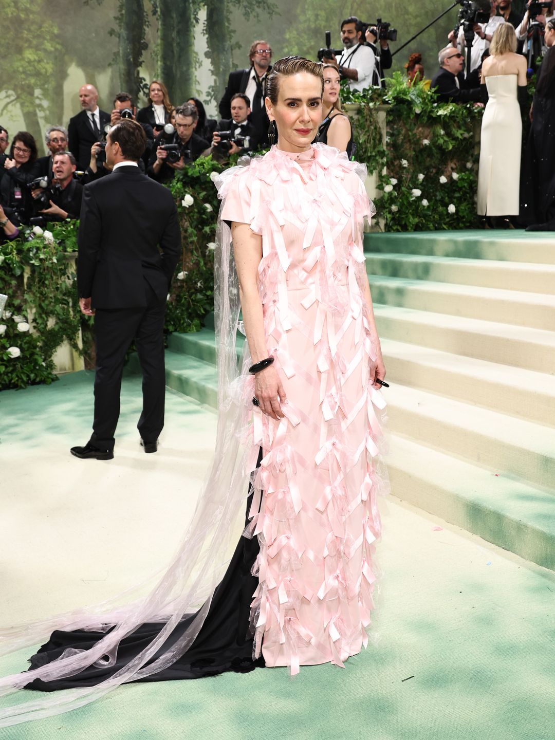 Sarah Paulson attends The 2024 Met Gala Celebrating "Sleeping Beauties: Reawakening Fashion" at The Metropolitan Museum of Art on May 06, 2024 in New York City