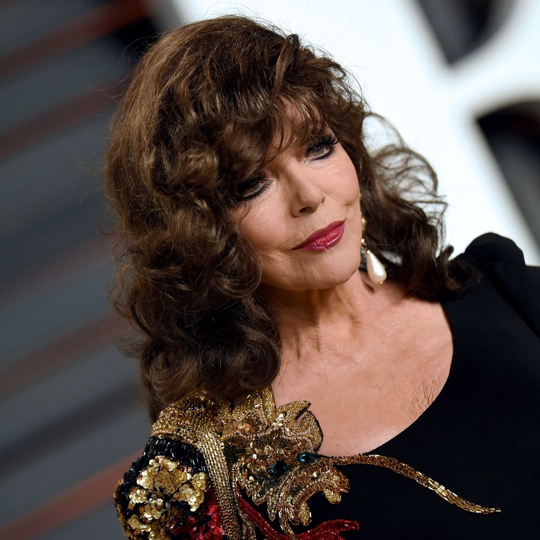 Joan Collins, 91, shows off sky-high legs in glamorous beachwear