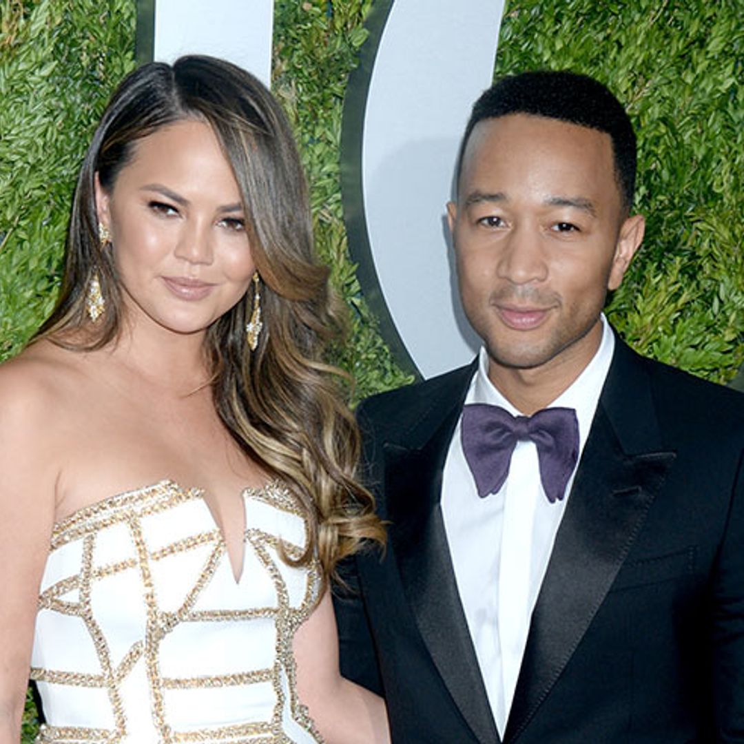 Chrissy Teigen dazzles in Pamella Roland gown at Tony Awards