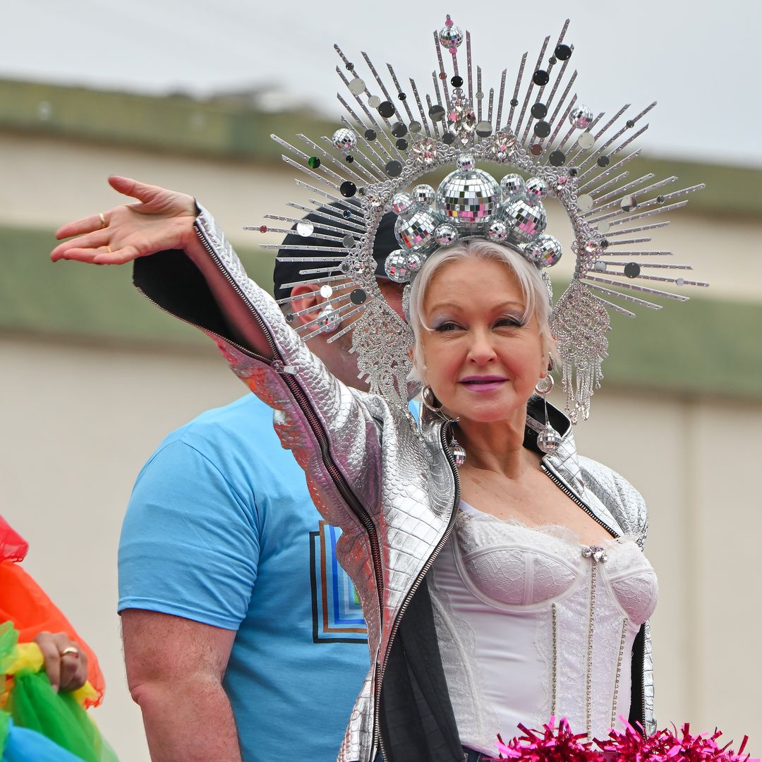 Cyndi Lauper as Grand Marshall at the 2024 WeHo Pride parade on June 2, 2024 in West Hollywood, California.