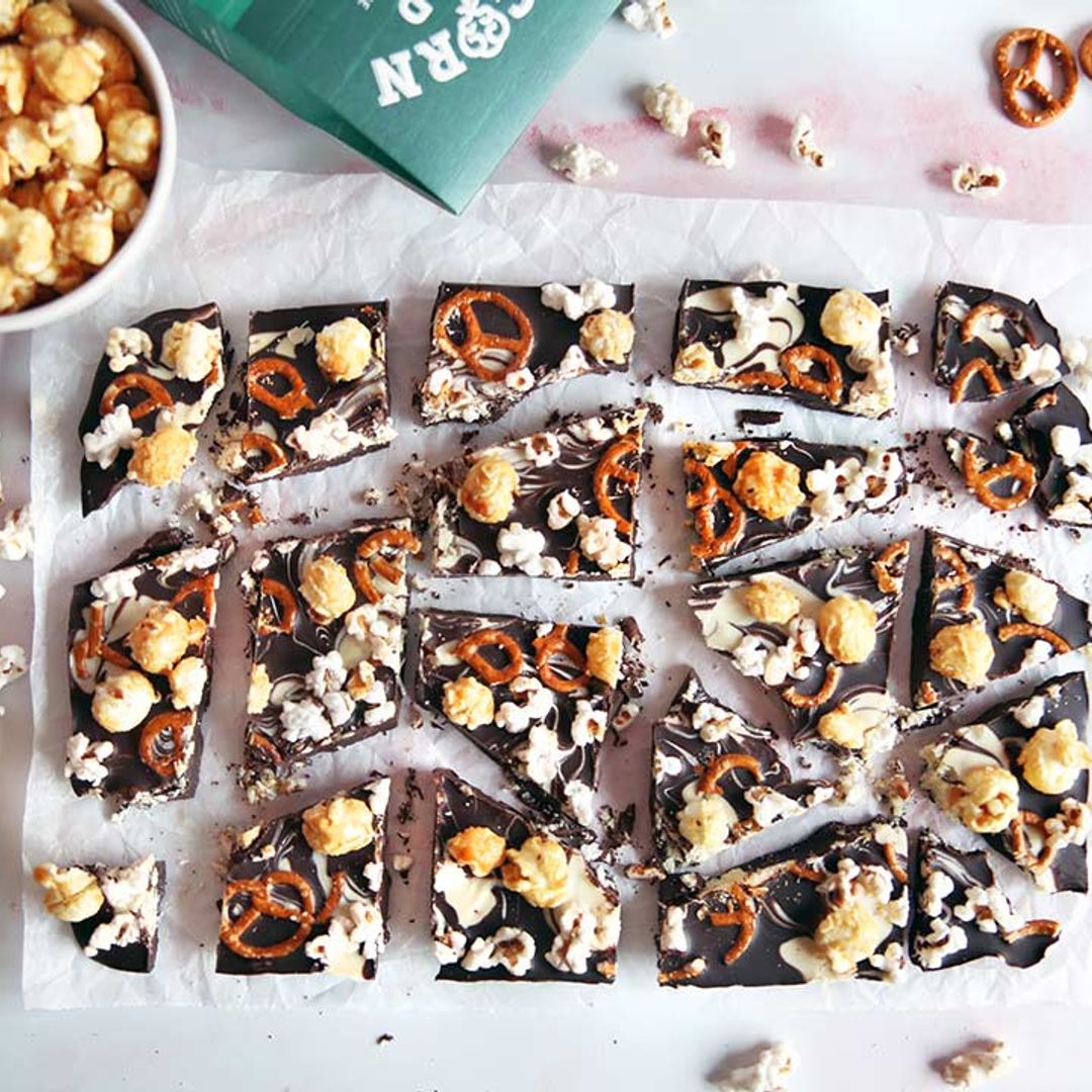 This Chocolate & Popcorn Bark recipe is the early Easter gift you've all been waiting for