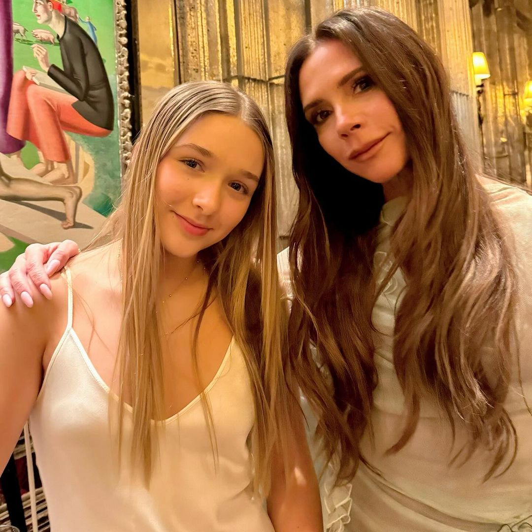 Harper Beckham looks just like her mother Victoria on sun-soaked family holiday