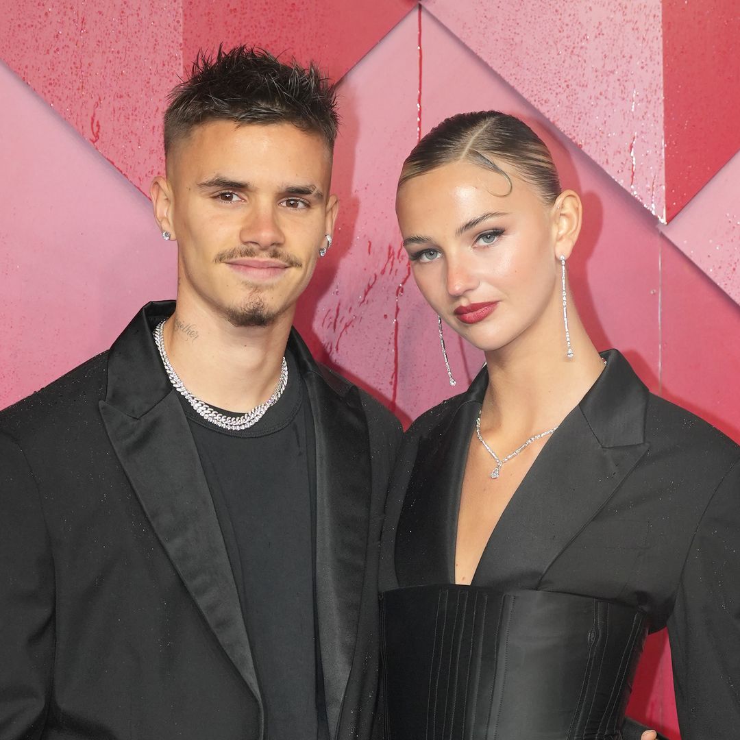 Mia Regan and Romeo Beckham rock matching tailoring ensembles at the 2023 Fashion Awards