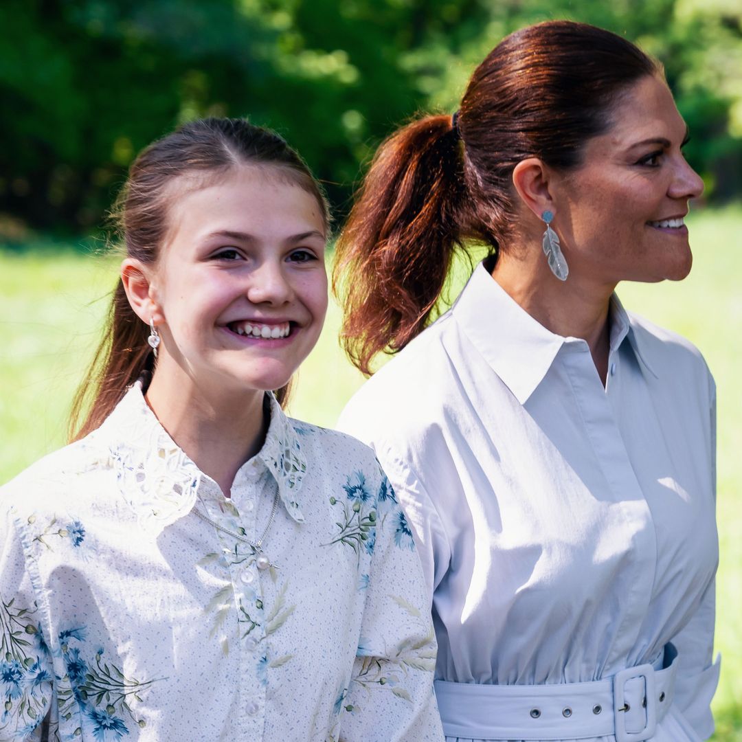 Princess Estelle, 12, twins with mother Crown Princess Victoria in Zara sandals