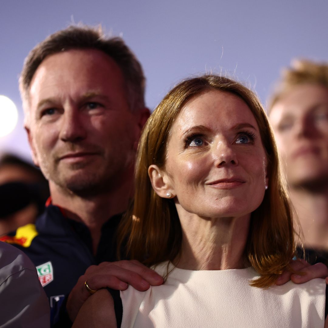 Geri Halliwell-Horner looks lovely in waist-cinching look to support husband Christian