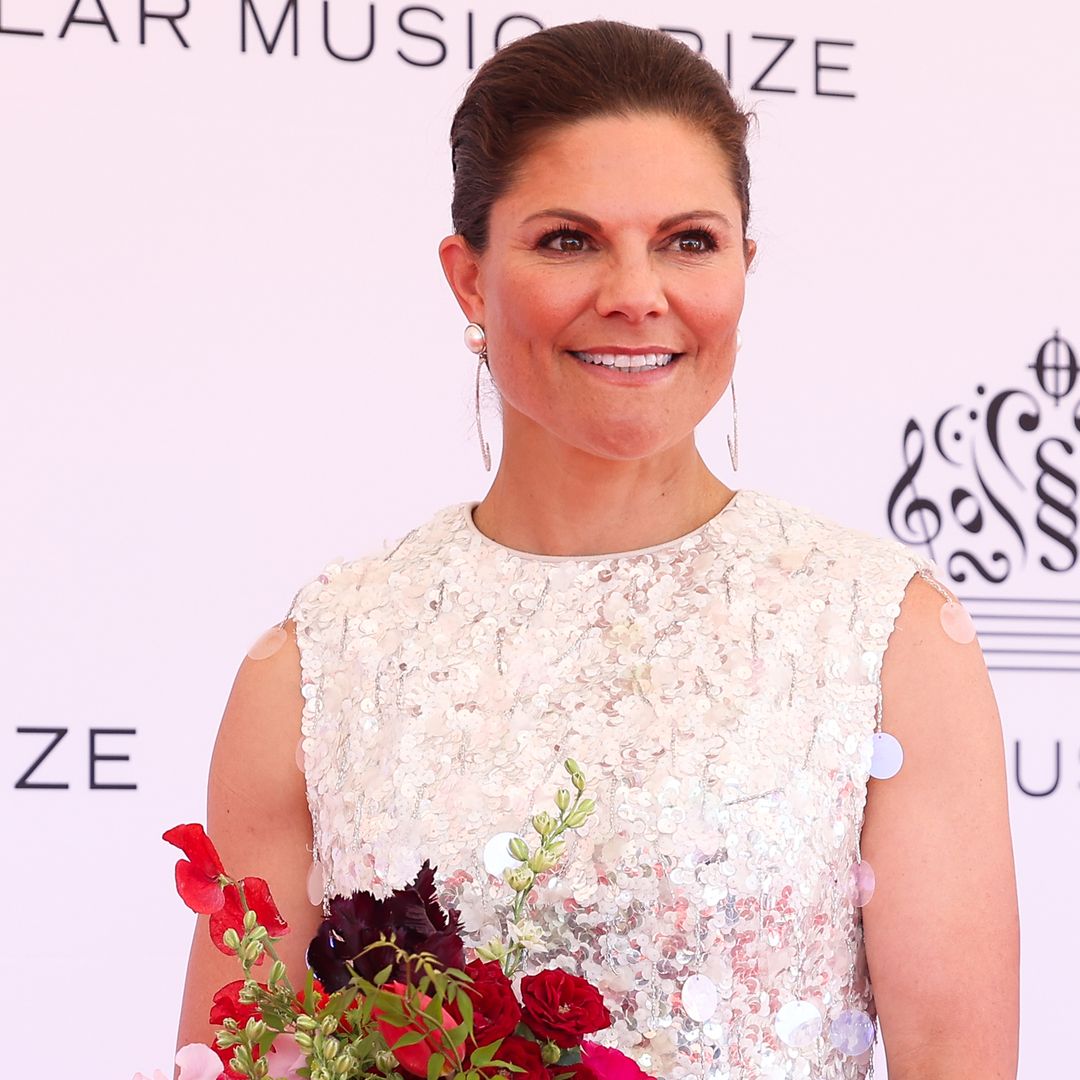 Crown Princess Victoria dazzles in H&M movie star sequins and strappy heels