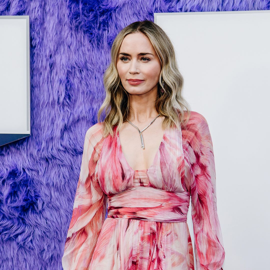 Emily Blunt brings 70s glam to IF premiere in kaleidoscopic gown