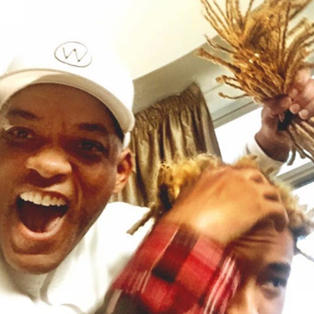 Will Smith just cut off all his son's hair! See the pics