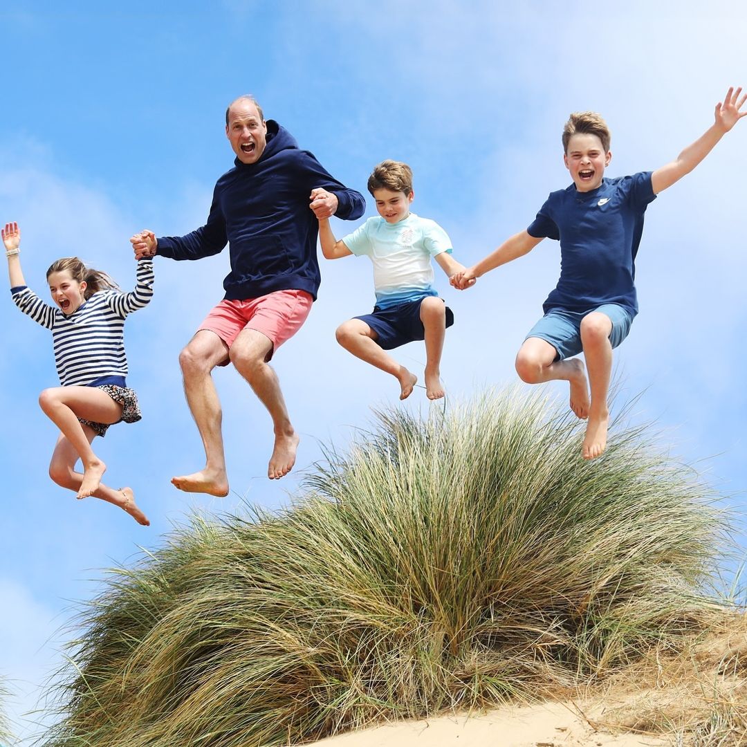 Princess Kate shares most fun beach photo of her children yet to mark Prince William's 42nd birthday