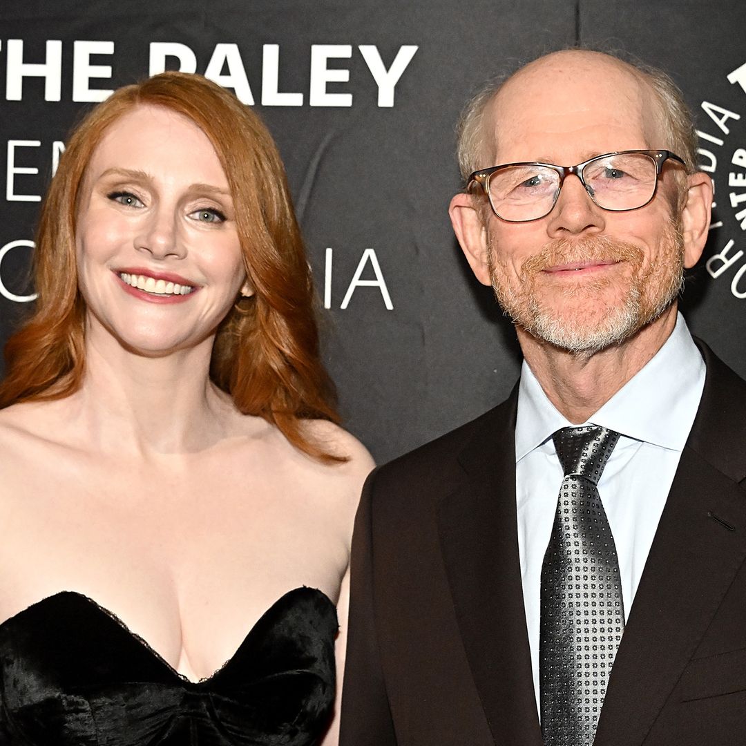 Bryce Dallas Howard displays slimmed-down physique in plunging dress alongside famous father