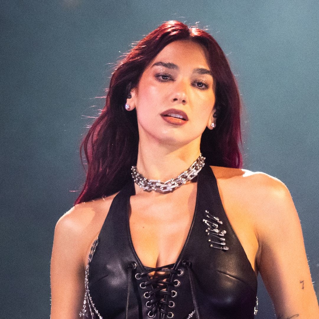 Dua Lipa rocks corset top and leather micro shorts for Glastonbury headline debut