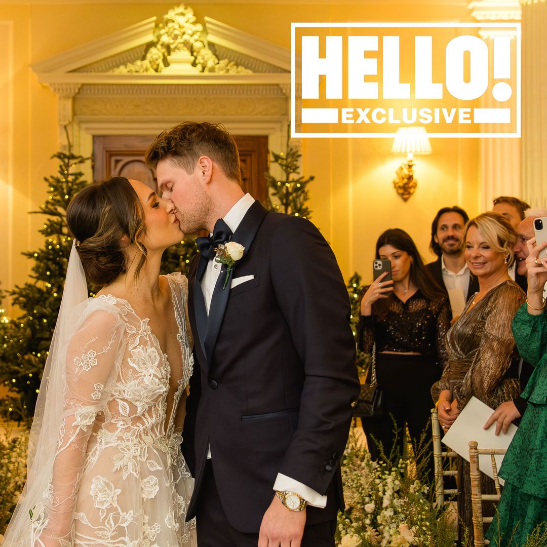 Exclusive: Maeva D'Ascanio is a stunning bride for second winter wonderland wedding with James Taylor