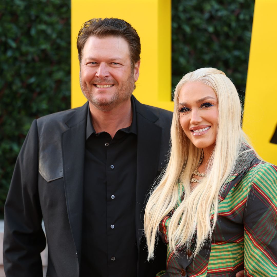 Gwen Stefani stuns in 2000s mini skirt and fishnets for rare red carpet with Blake Shelton