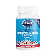 Lactase Enzyme Tablets Raspberry Flavour 120 Tablets