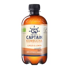 The GUTsy Captain Kombucha Ginger & Lemon Bio-Organic Drink 400ml