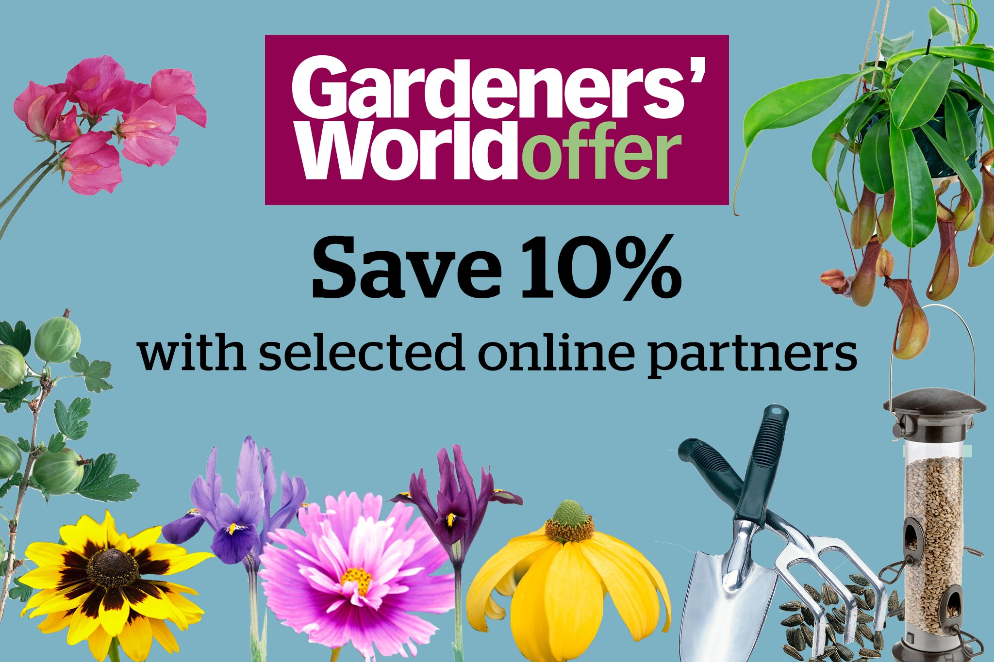 Save 10% with selected online partners