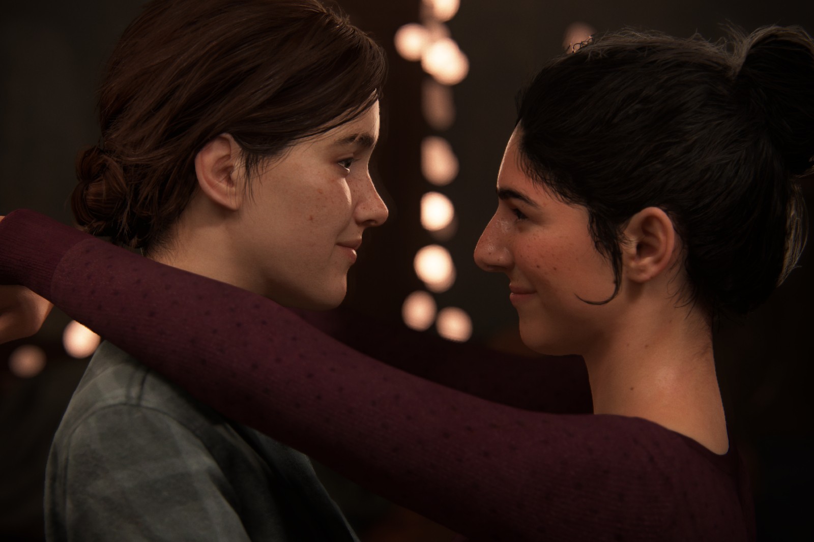 Ellie and Dina dancing in The Last of Us Part 2