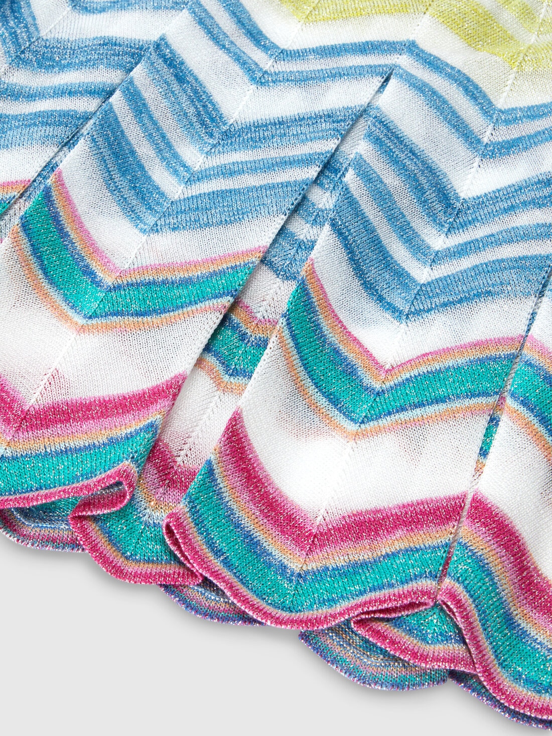 Sleeveless top in lamé viscose blend knit, Multicoloured  - KS24SN00BV00FVSM923 - 2