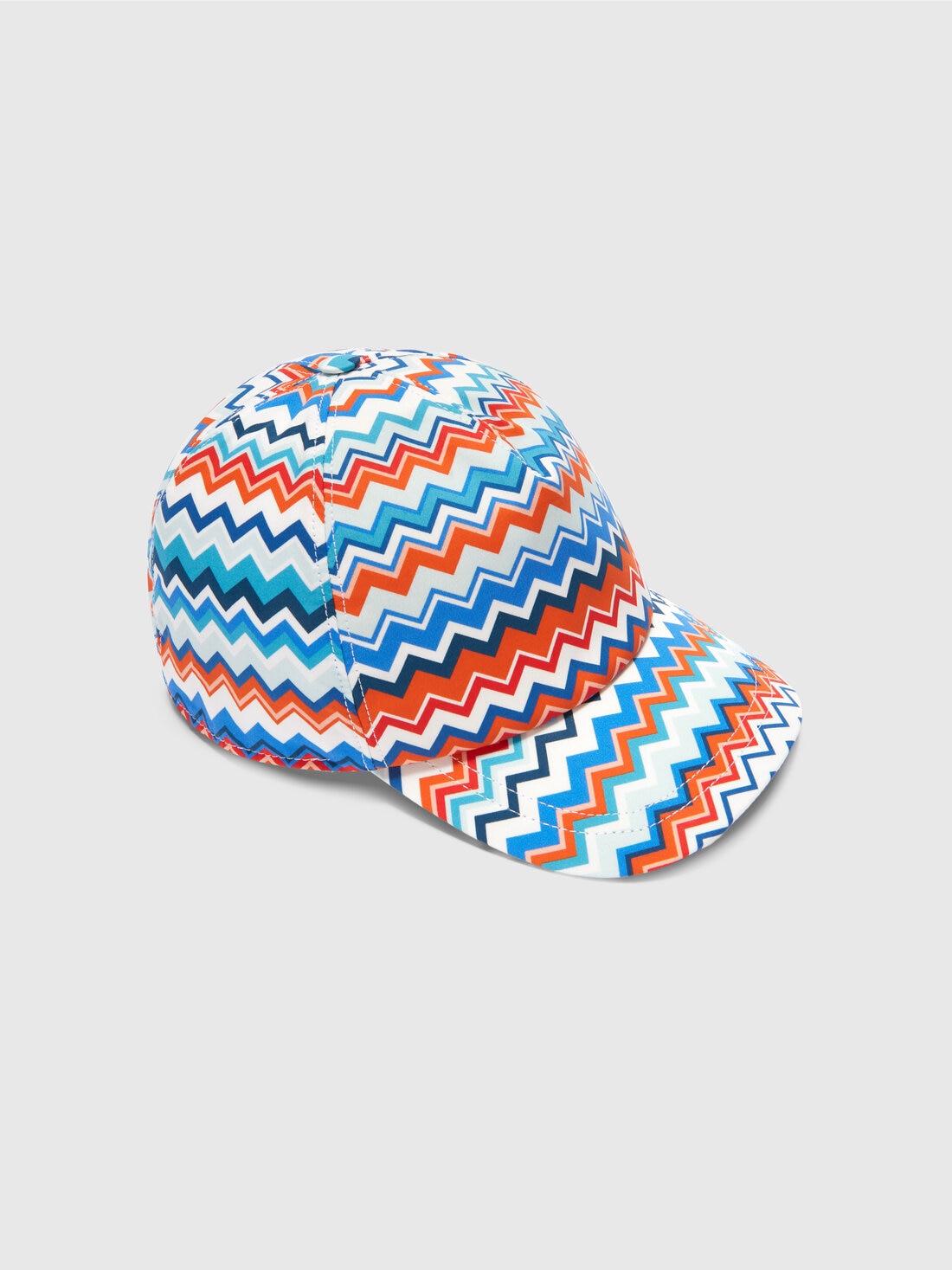 Gorra con visera de algodón en zigzag, Multicolor  - 8053147140742 - 1