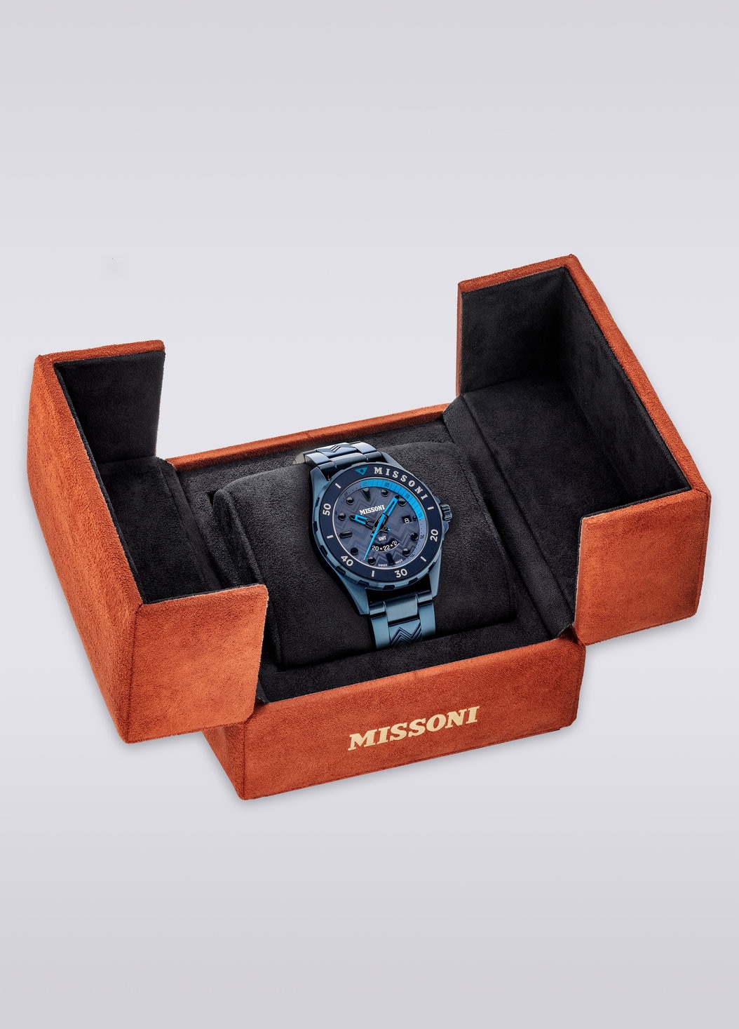 Missoni Gmt 43mm  watch , Blue - 8051575781834 - 4