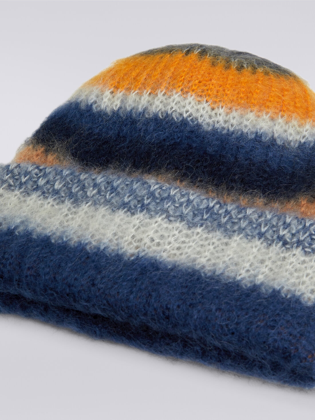 Gorro beanie en mezcla de mohair a rayas, Multicolor  - 8053147023076 - 1