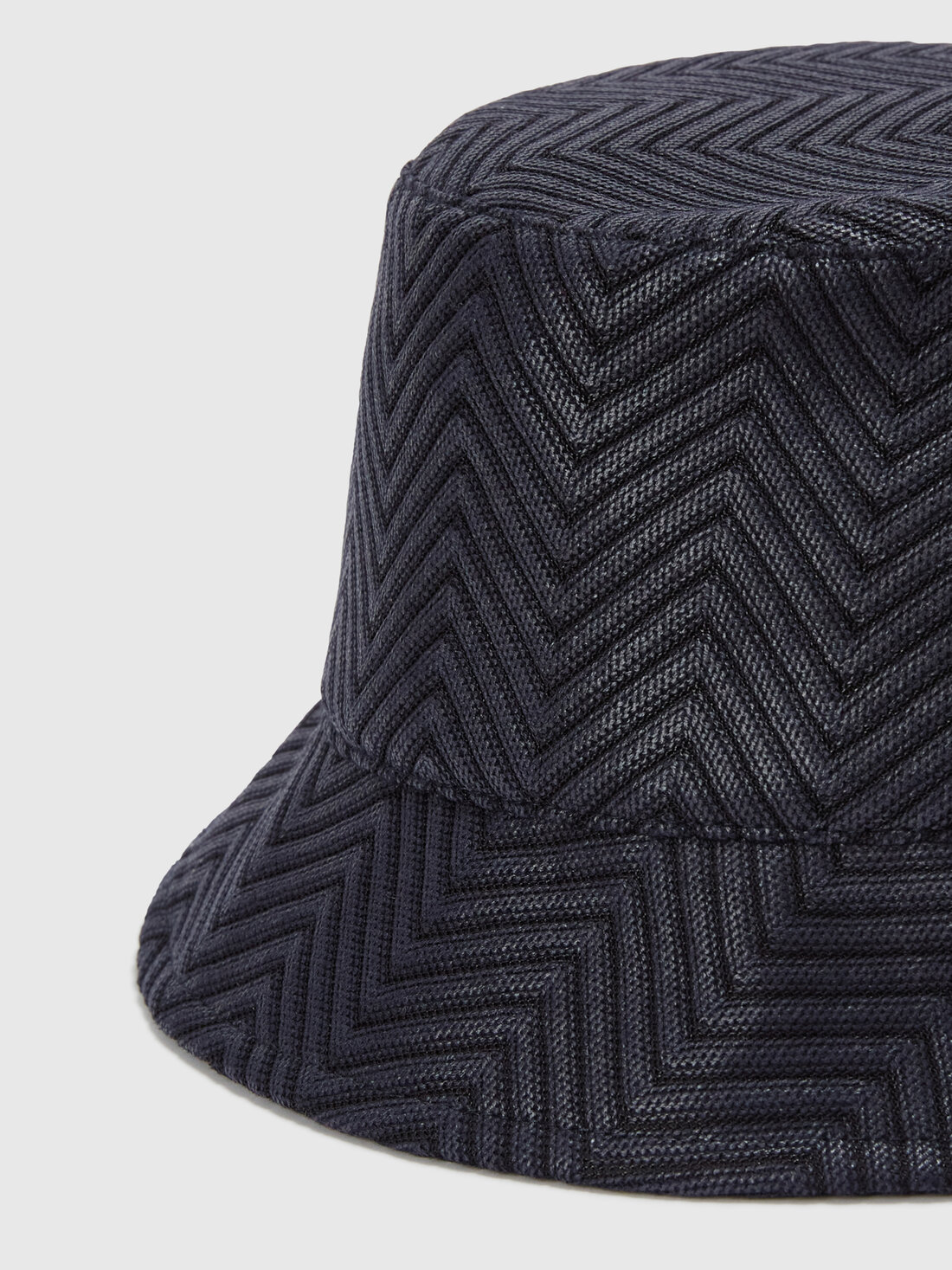 Bucket hat in cotton and viscose chevron, Multicoloured  - 8053147141268 - 1