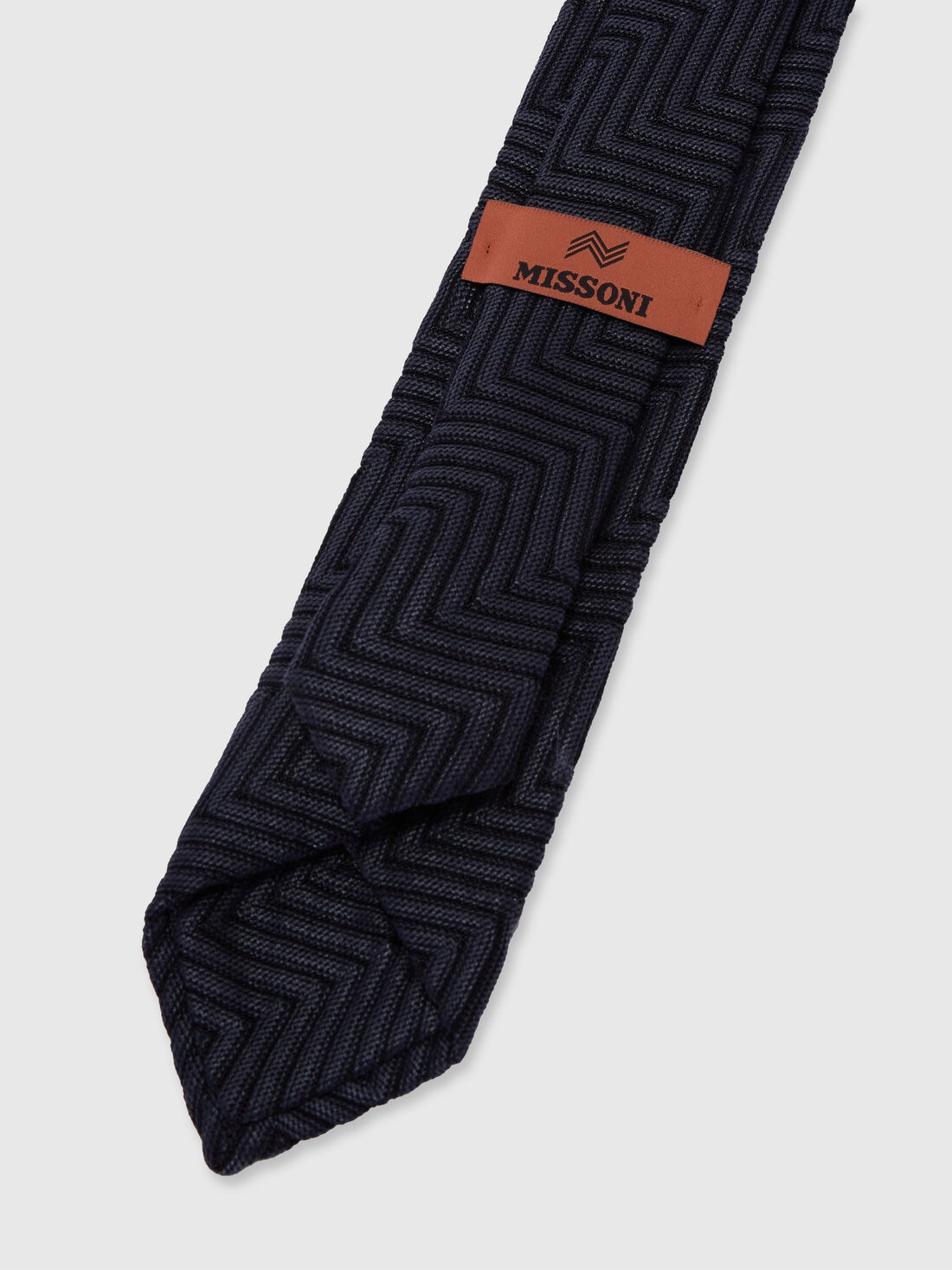 Cotton and viscose chevron tie, Multicoloured  - 8053147141824 - 2