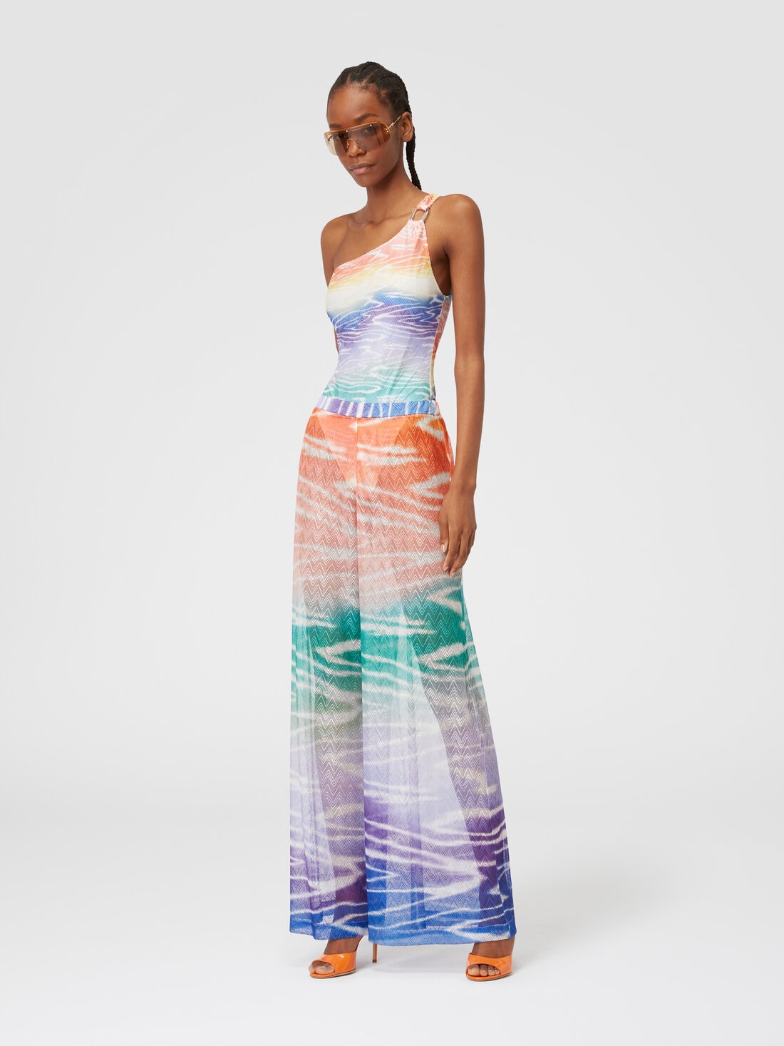 Hose zum Überziehen am Strand mit Tie-Dye-Print, Mehrfarbig  - MC23SI02BR00XOS72ED - 1