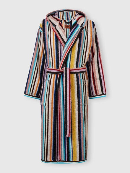 Chandler cotton terry bathrobe with lurex, Multicoloured  - 1C3AC99758100