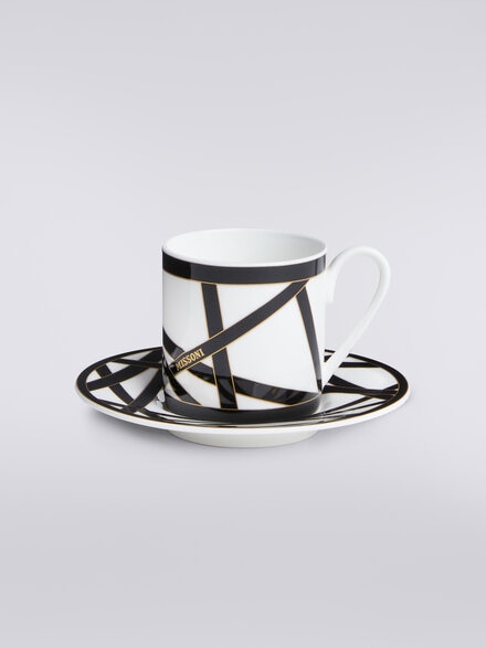 Juego de taza de café con platillo Missoni x Suonare Stella, Negro & Multicolor  - 1C4OG99012160