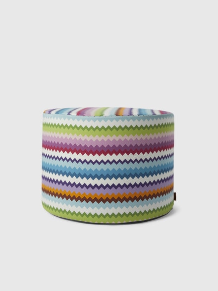 Cylinder Riverbero Pouf 40x30 cm , Pink & Multicoloured - 1D4LV00021125