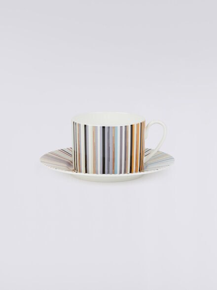 Stripes Jenkins Juego de 2 tazas de té y plato, Blanco  - 1J4OG99056148