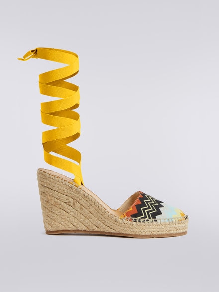 Espadrilles in chevron canvas, Multicoloured  - AC23SY04BW00HQSM8NP