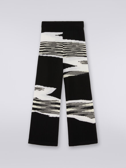 Pantalones de pura lana virgen, Blanco & Negro - KS23WI0PBV00EPSM92O