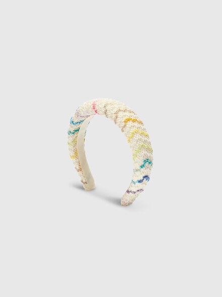 Hair band in chevron fabric, Multicoloured  - KS24SS02BV00FVS01CW