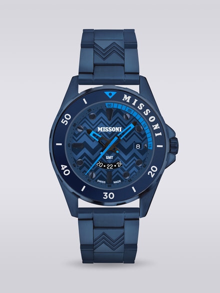 Reloj Missoni Gmt 43mm , Azul Oscuro - LS23S00EBV00BFS727Q