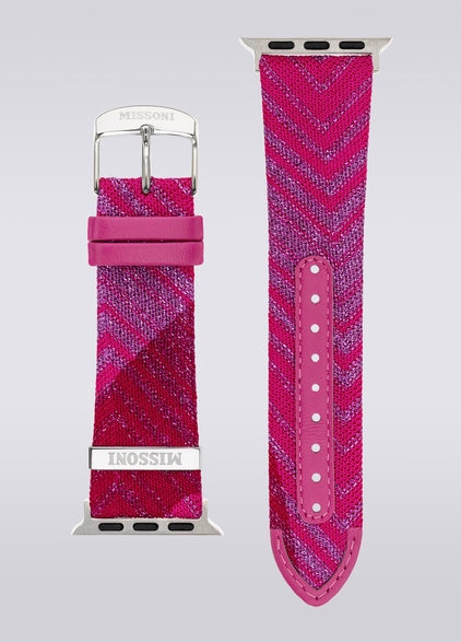 Missoni Fabric 22 mm mit Apple Watch kompatibles Armband, Rosa   - LS23W006BV00ERS30D3