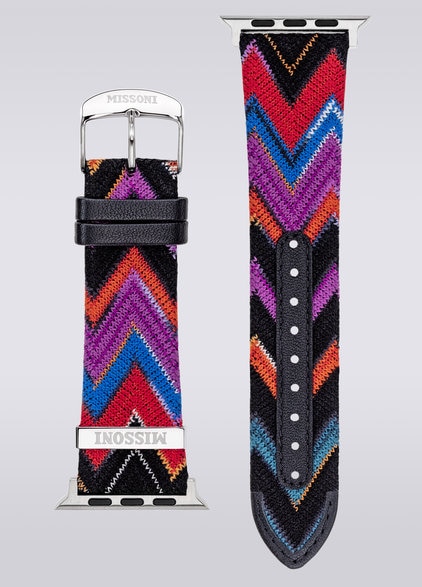 Missoni Fabric 24 mm Apple watch compatible strap, Multicoloured  - LS23W00BBV00ERSM9BB