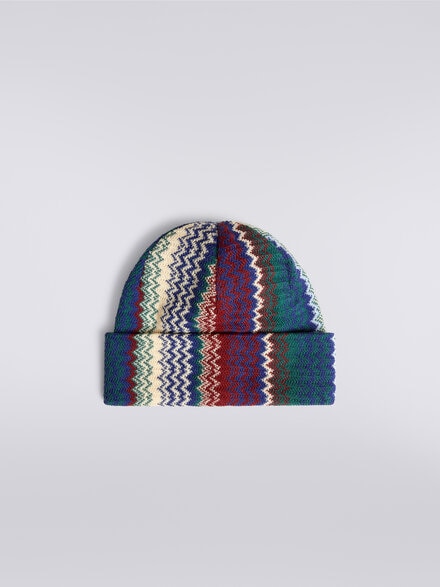 Gorro beanie en mezcla de lana zigzag, Multicolor  - LS23WS1GBV00EMSM67R