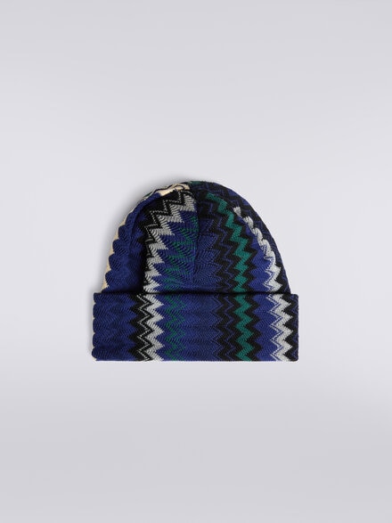 Gorro beanie en mezcla de lana zigzag, Multicolor  - LS23WS1IBV00EMSM67R