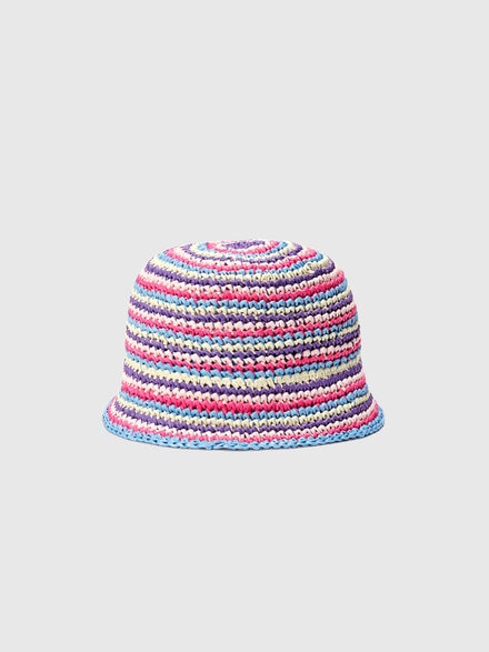 Crocheted viscose knit cloche, Multicoloured  - LS24SS03BV00FUSM67U