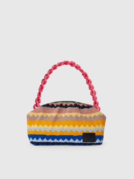 Pochette en éponge de coton à zig-zag , Multicolore  - LS24SX06BV00G0SM9GM