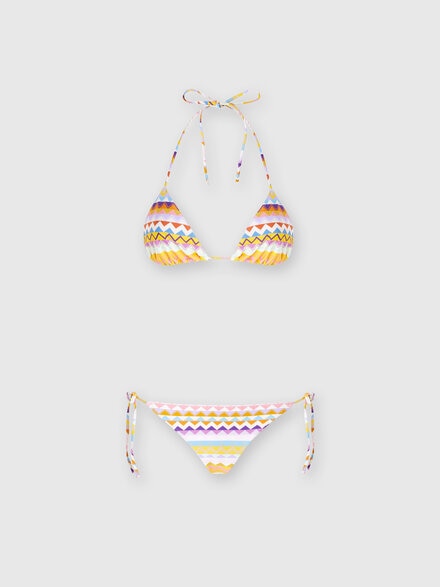 Stretch bikini with zigzag print, Multicoloured  - MC22SP00BJ00K5SM9D5