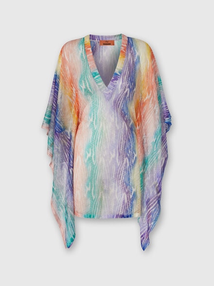 Caftan court à imprimé tie and dye, Multicolore  - MC23SQ03BR00XOS72ED