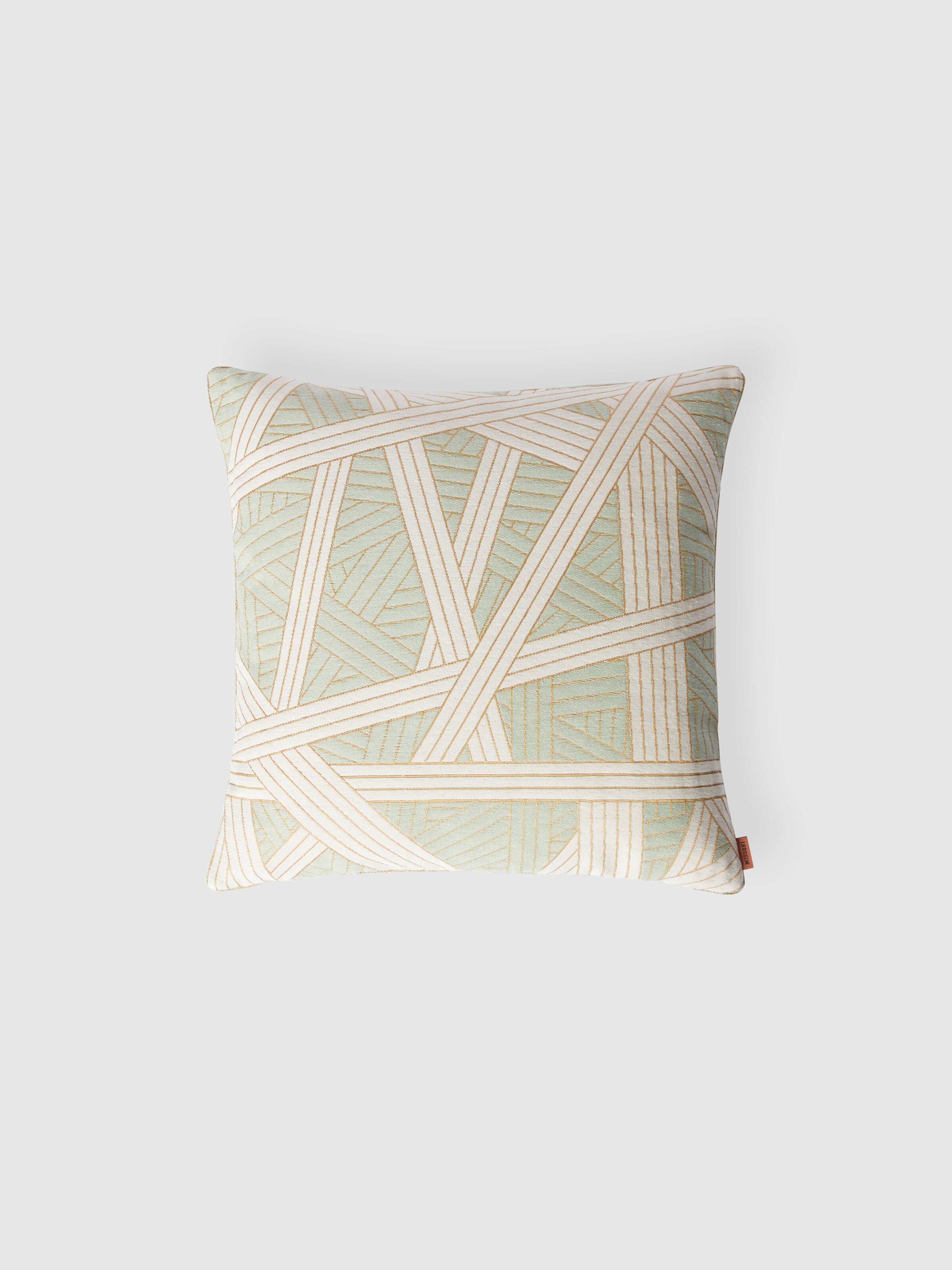 Nastri cushion 40x40 cm with stitching, Green - 0