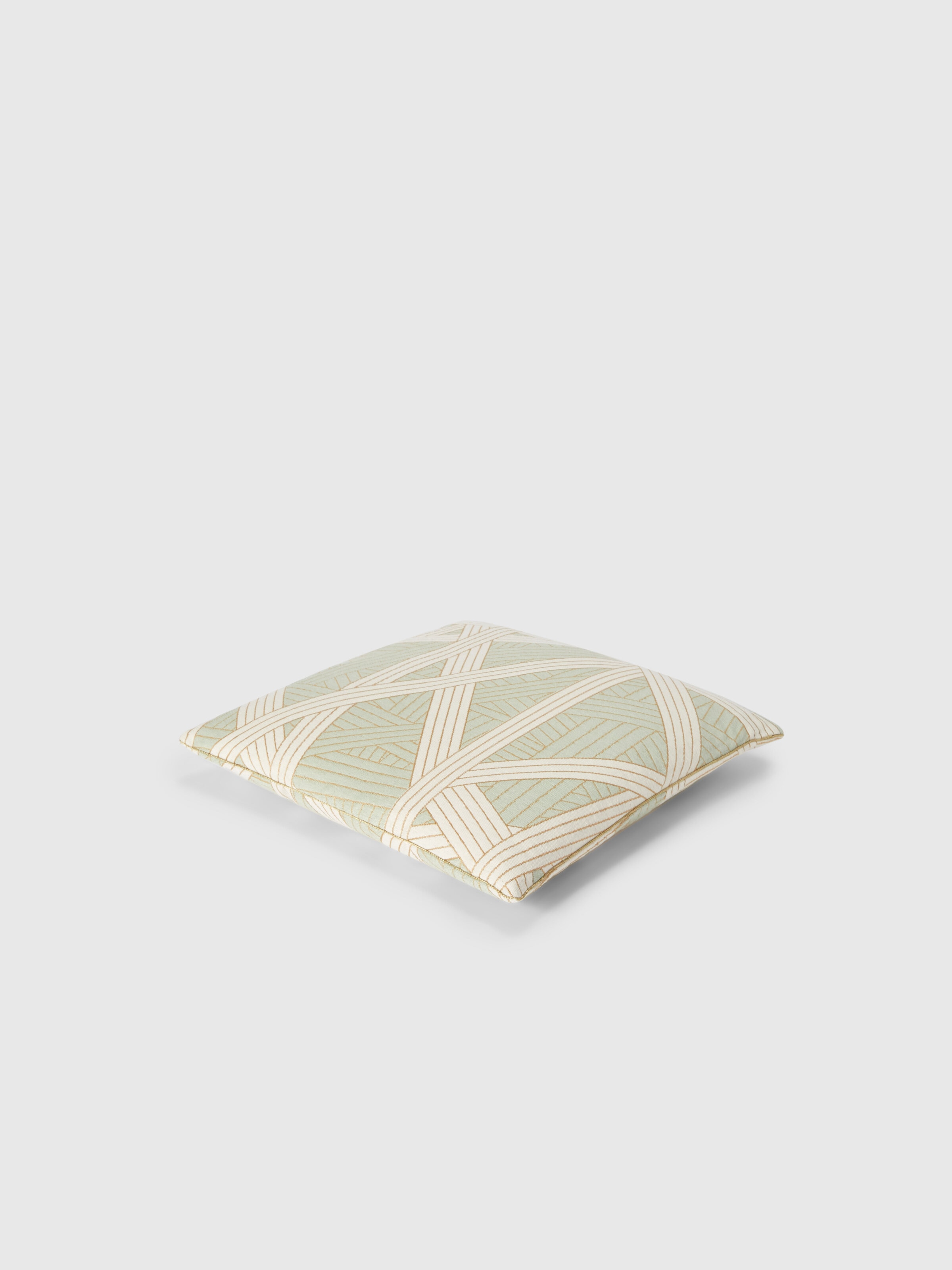 Nastri cushion 40x40 cm with stitching, Green - 1