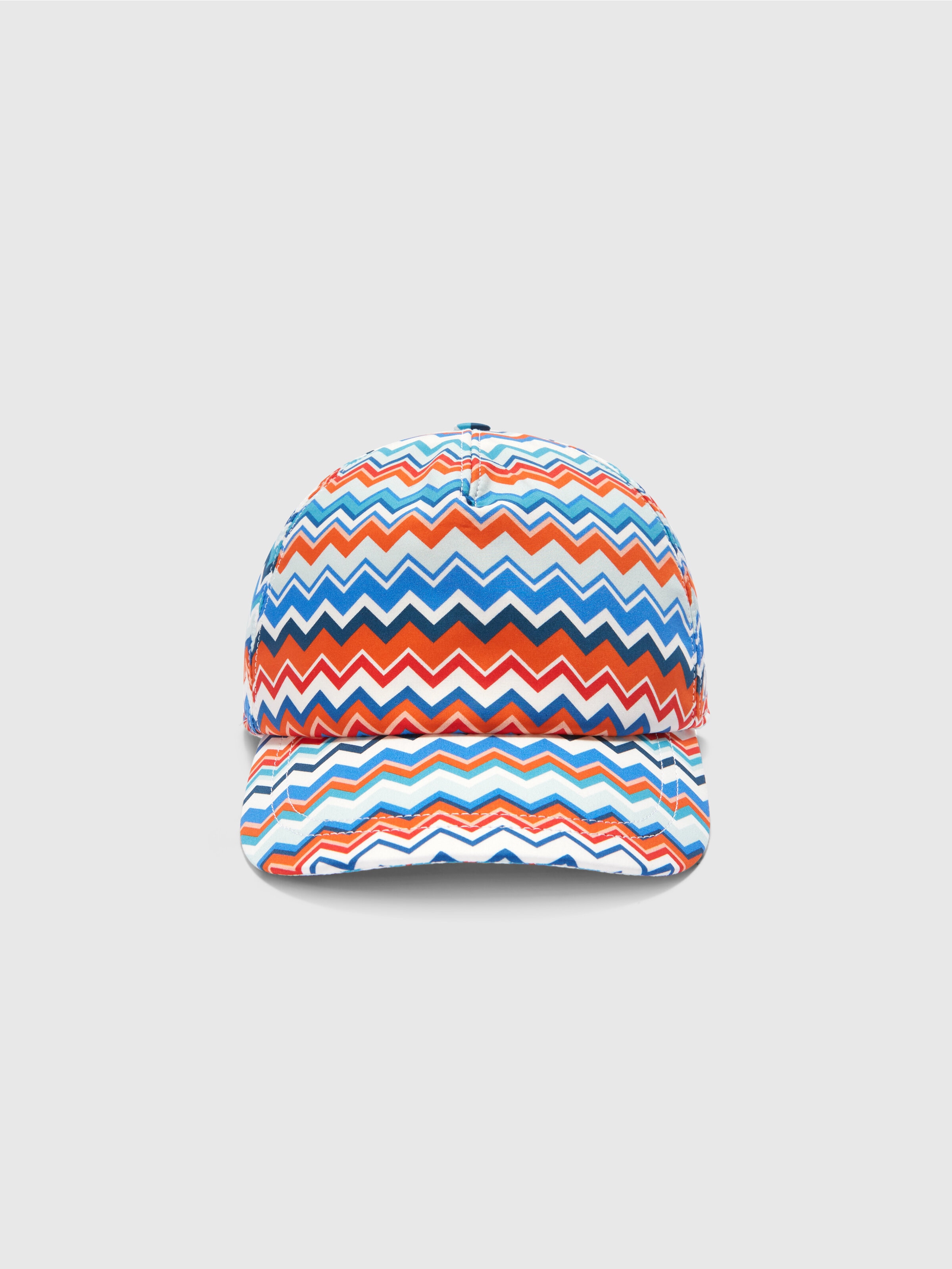 Cappello con visiera in cotone zig zag, Multicolore  - 2